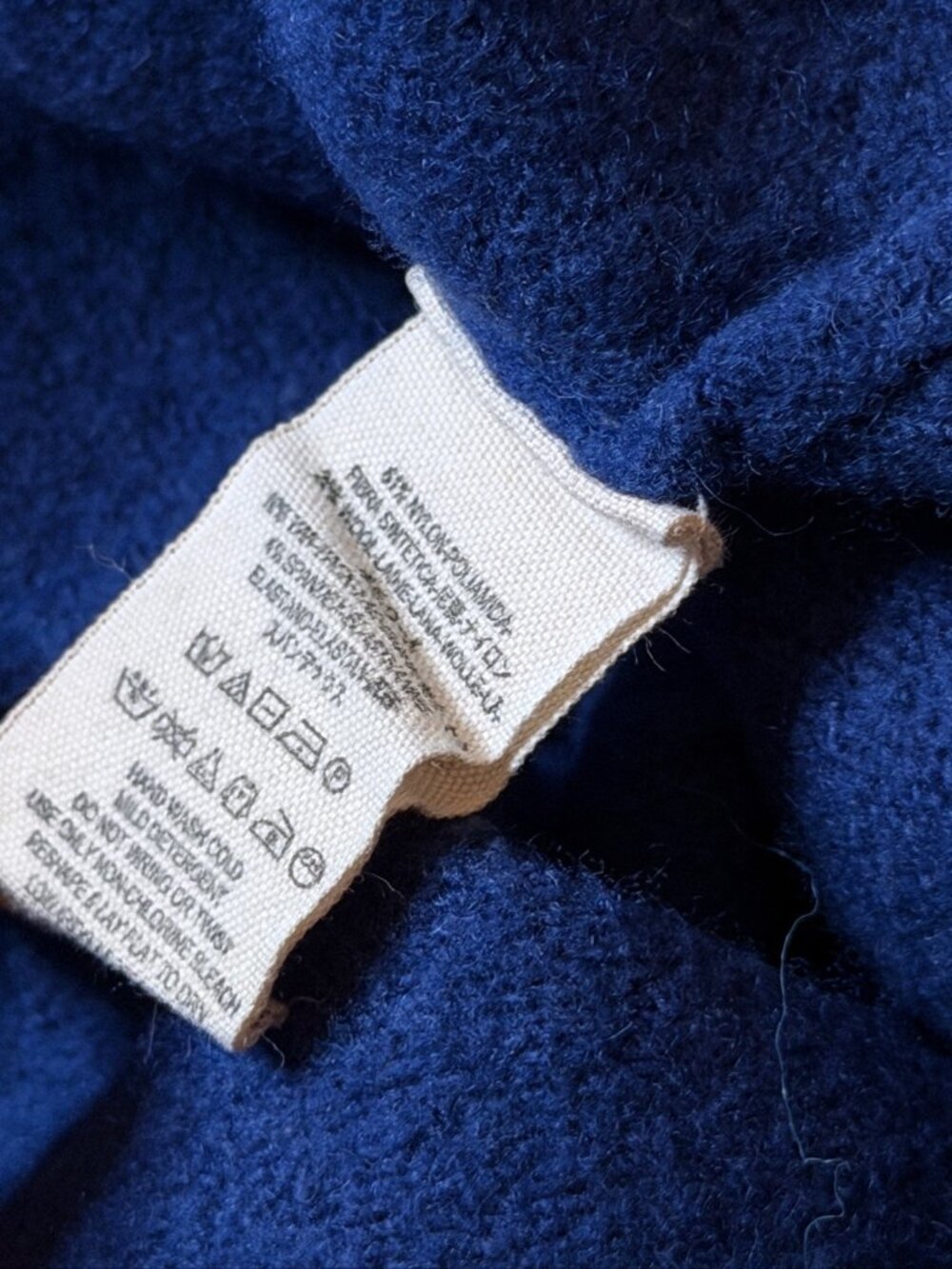 Free People Sweater Large Womens Blue Wool Blend Pullover Soft Knit - Picture 7 of 7